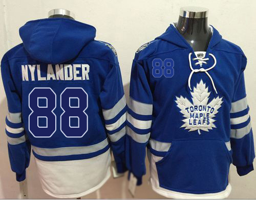 Maple Leafs #88 William Nylander Blue Name & Number Pullover NHL Hoodie